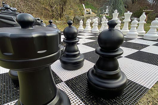 Chess set outside