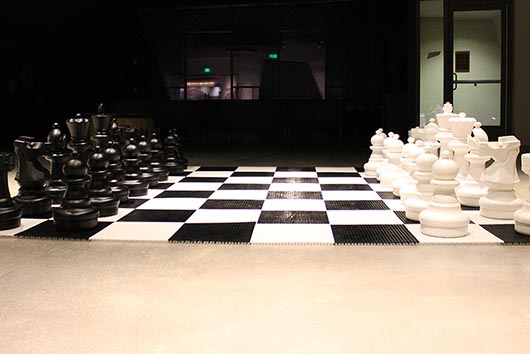 Giant chess inside straight on